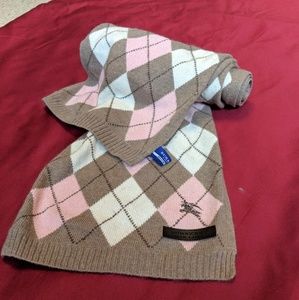 Burberry Blue Label Pink Plaid Scarf